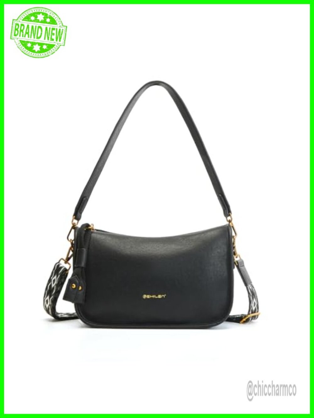 PU Leather Hobo Shoulder Bag Crossbody Clutch with 2 Removable Straps